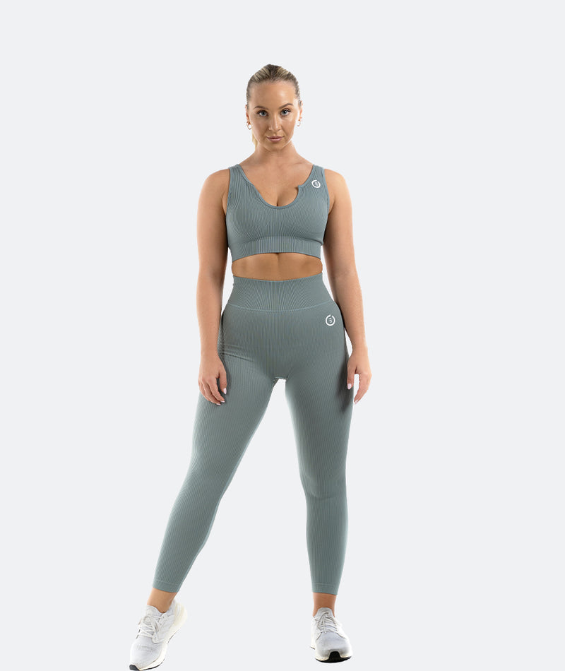 Absolute Ribbed Seamless Set – Teal